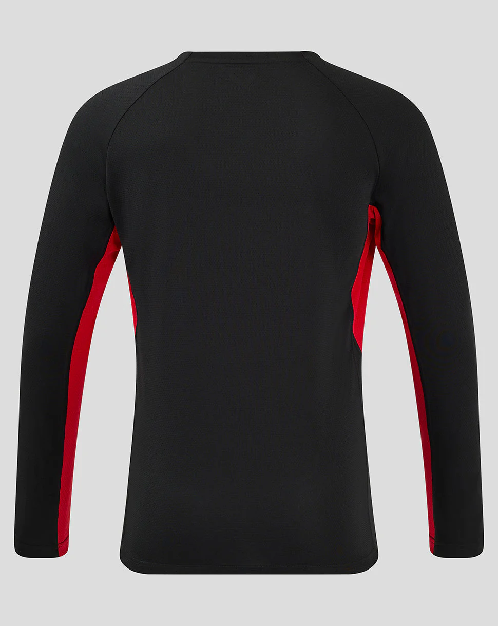 Saracens Men's 24/25 Matchday Long Sleeve Tee - Black/Red - Image 4
