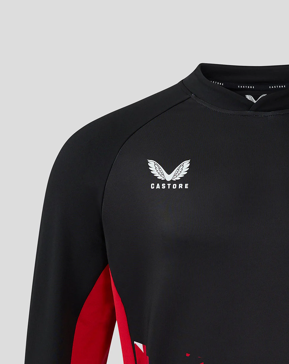 Saracens Men's 24/25 Matchday Midlayer - Black/Red - Image 4