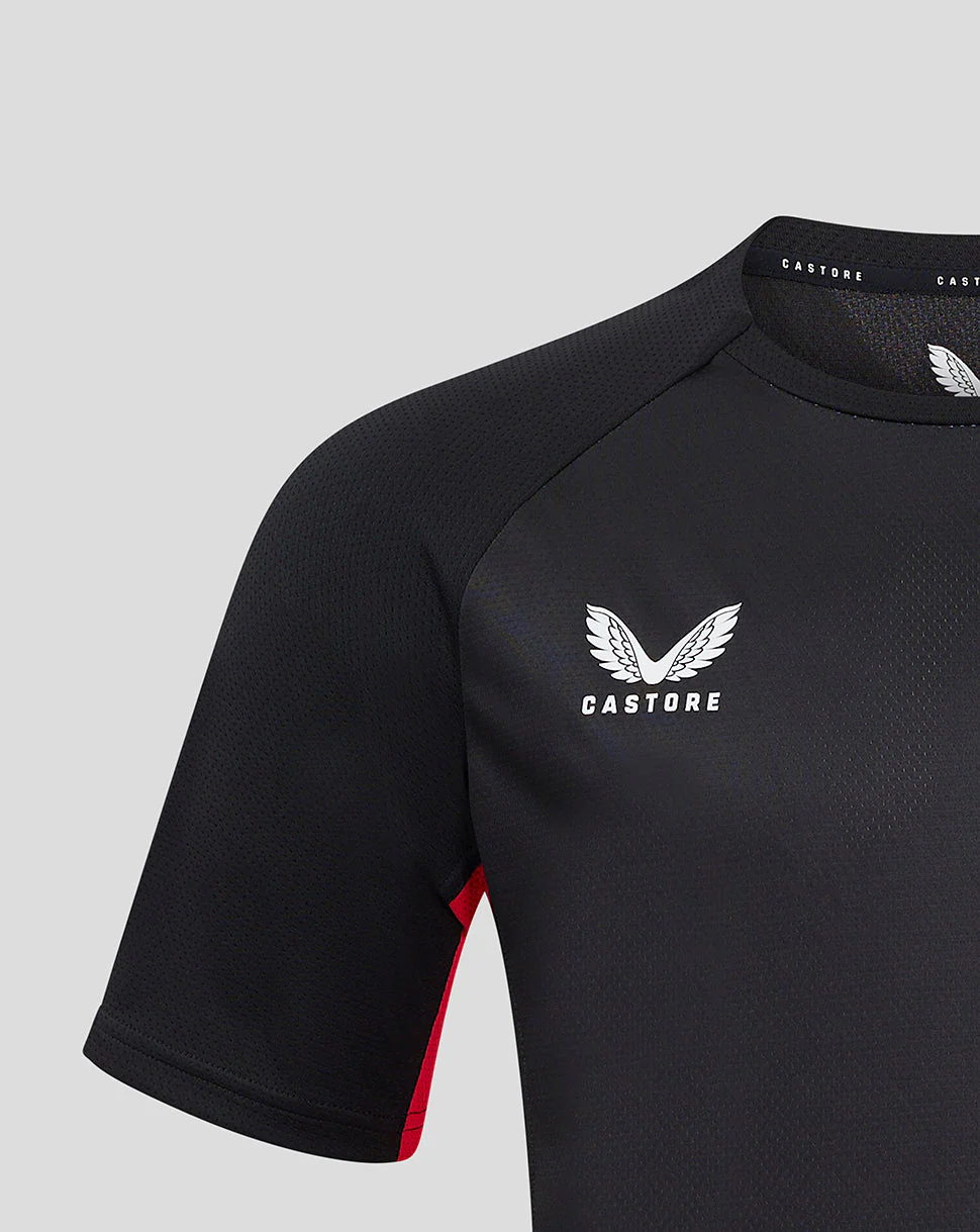 Saracens Men's 24/25 Matchday Short Sleeve Tee - Black/Red - Image 4
