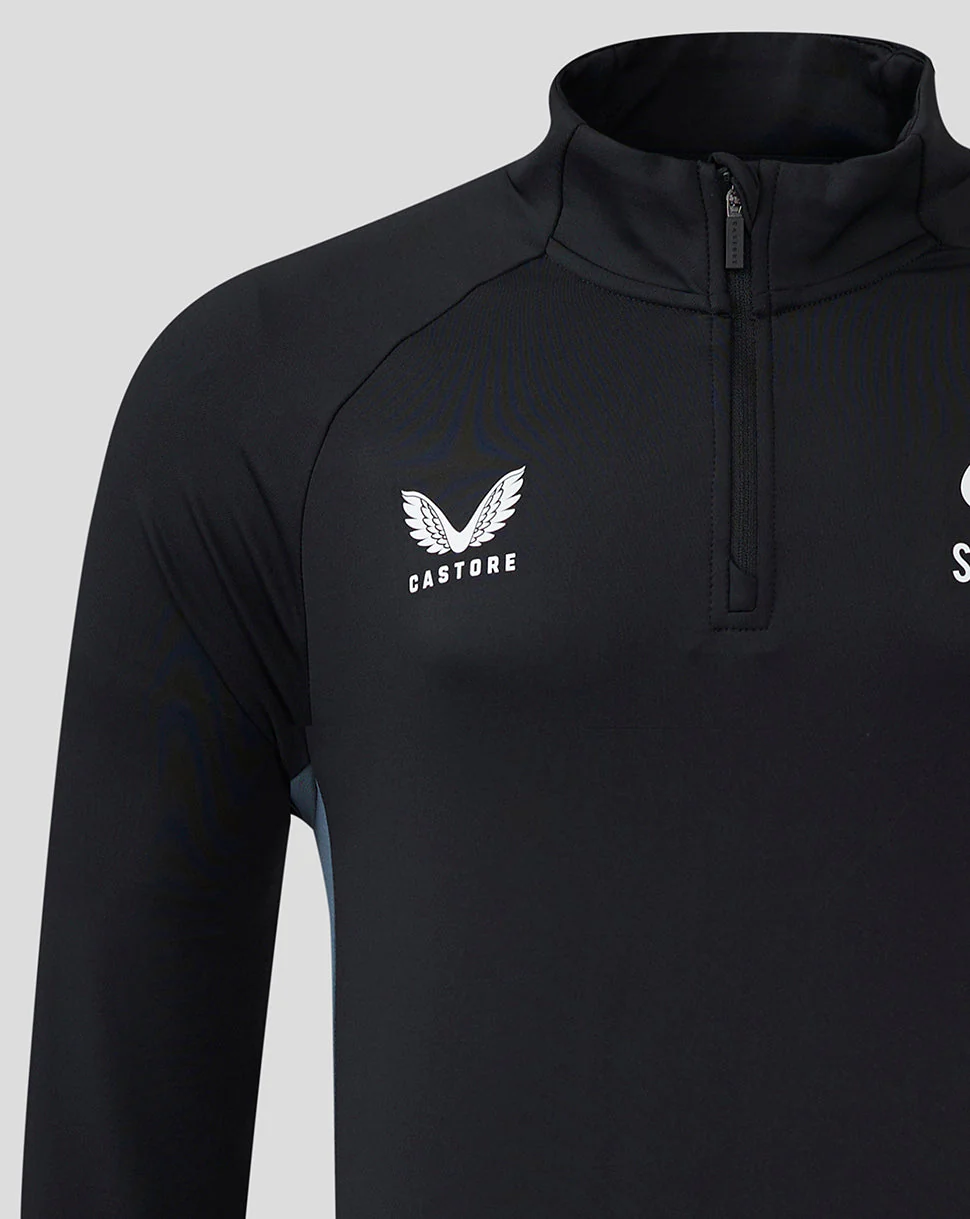 Saracens Men's 24/25 Training 1/4 Zip - Black - Image 4