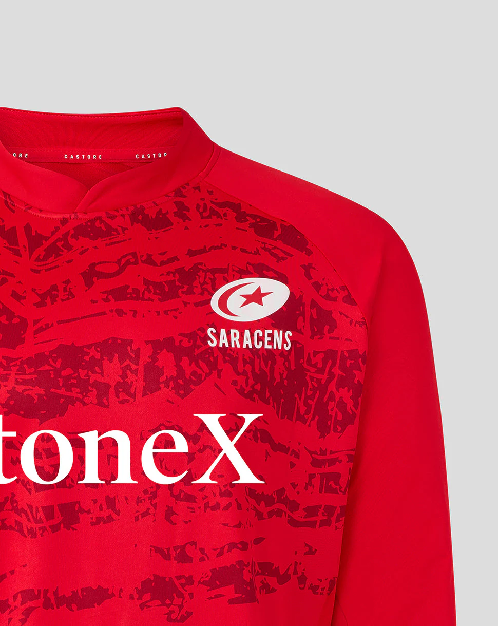 Saracens Men's 25/26 Matchday Midlayer Drill Top - Image 3
