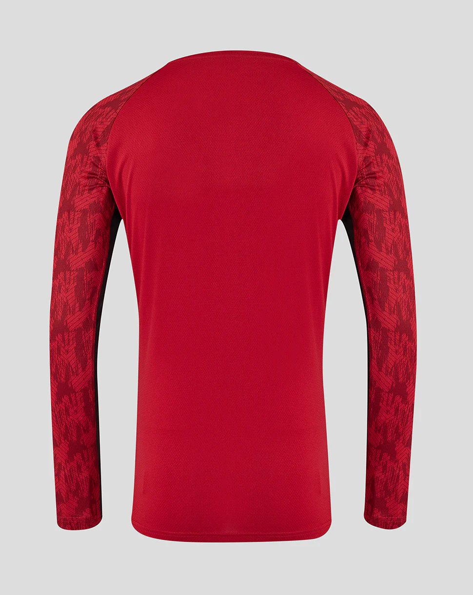 Saracens Men's 25/26 Training Long Sleeve Tee - Rhythmic Red - Image 2