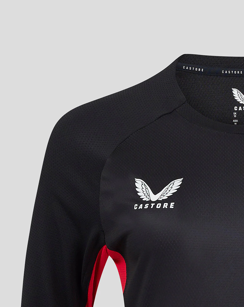 Saracens Women's 24/25 Matchday Long Sleeve Tee - Black/Red - Image 4