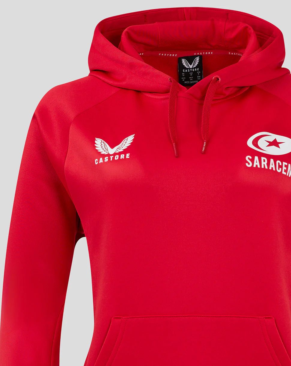 Saracens Women's 24/25 Overhead Training Hoody - Red - Image 4