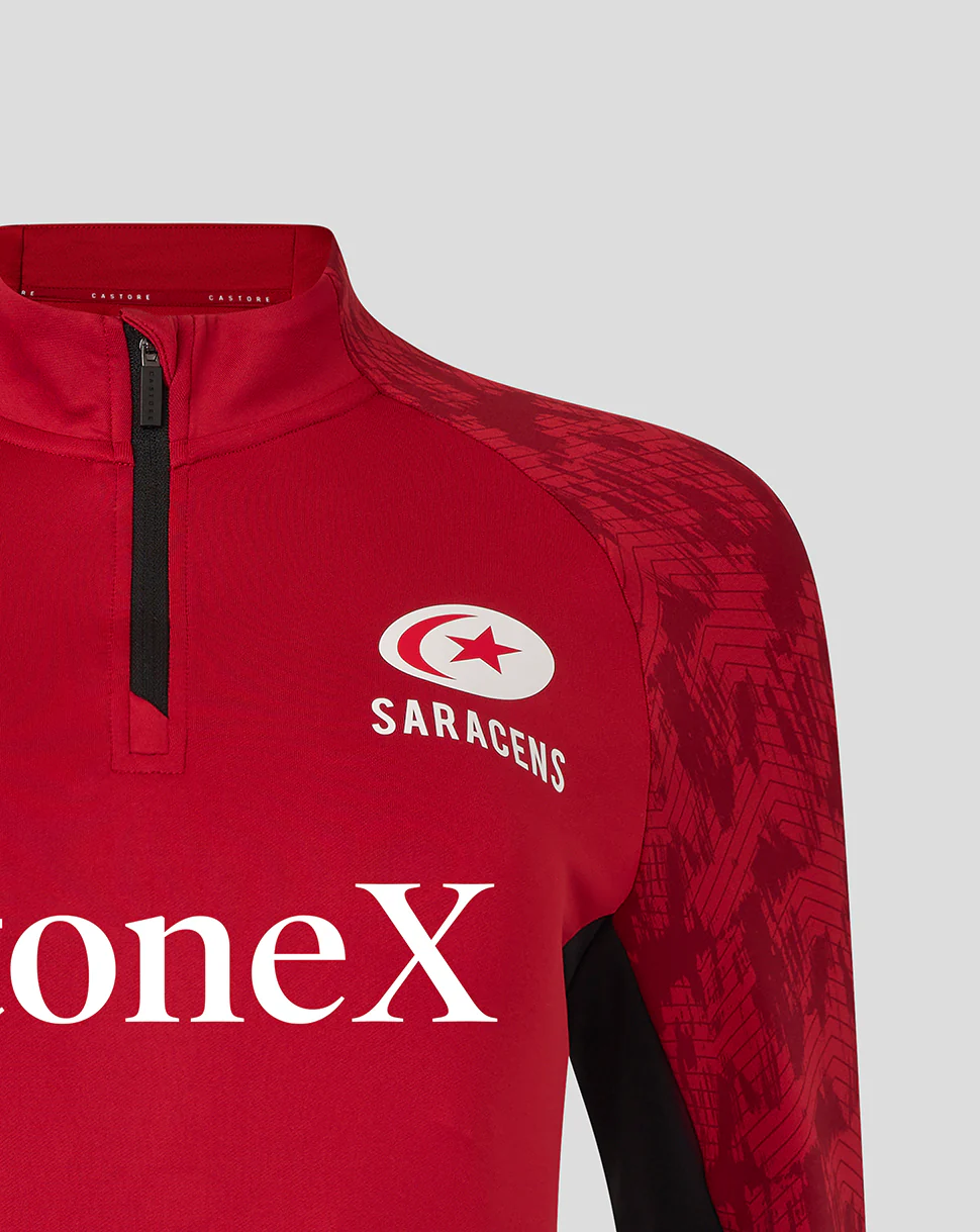 Saracens Women's 25/26 Training 1/4 Zip - Rhymthic Red - Image 3
