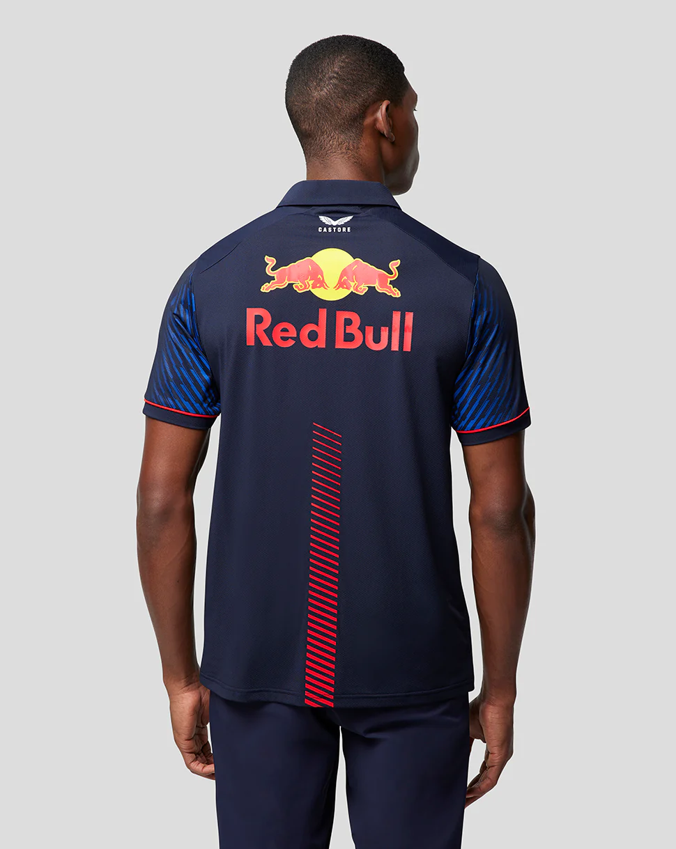 Oracle Red Bull Racing Mens Short Sleeve Polo Shirt Driver Max Verstappen - Night Sky - Image 2