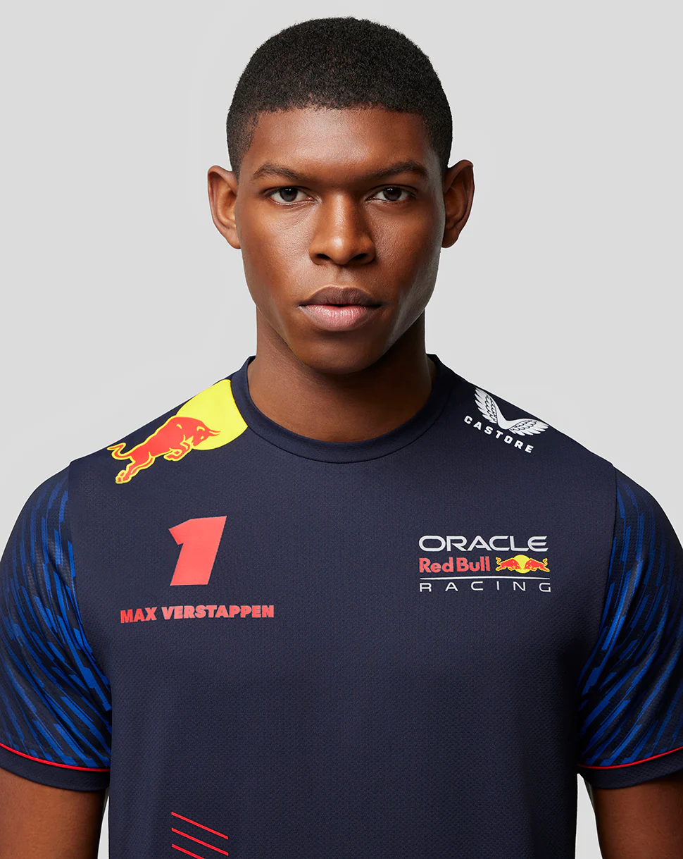 Oracle Red Bull Racing Mens T-Shirt Driver Max Verstappen - Night Sky - Image 2