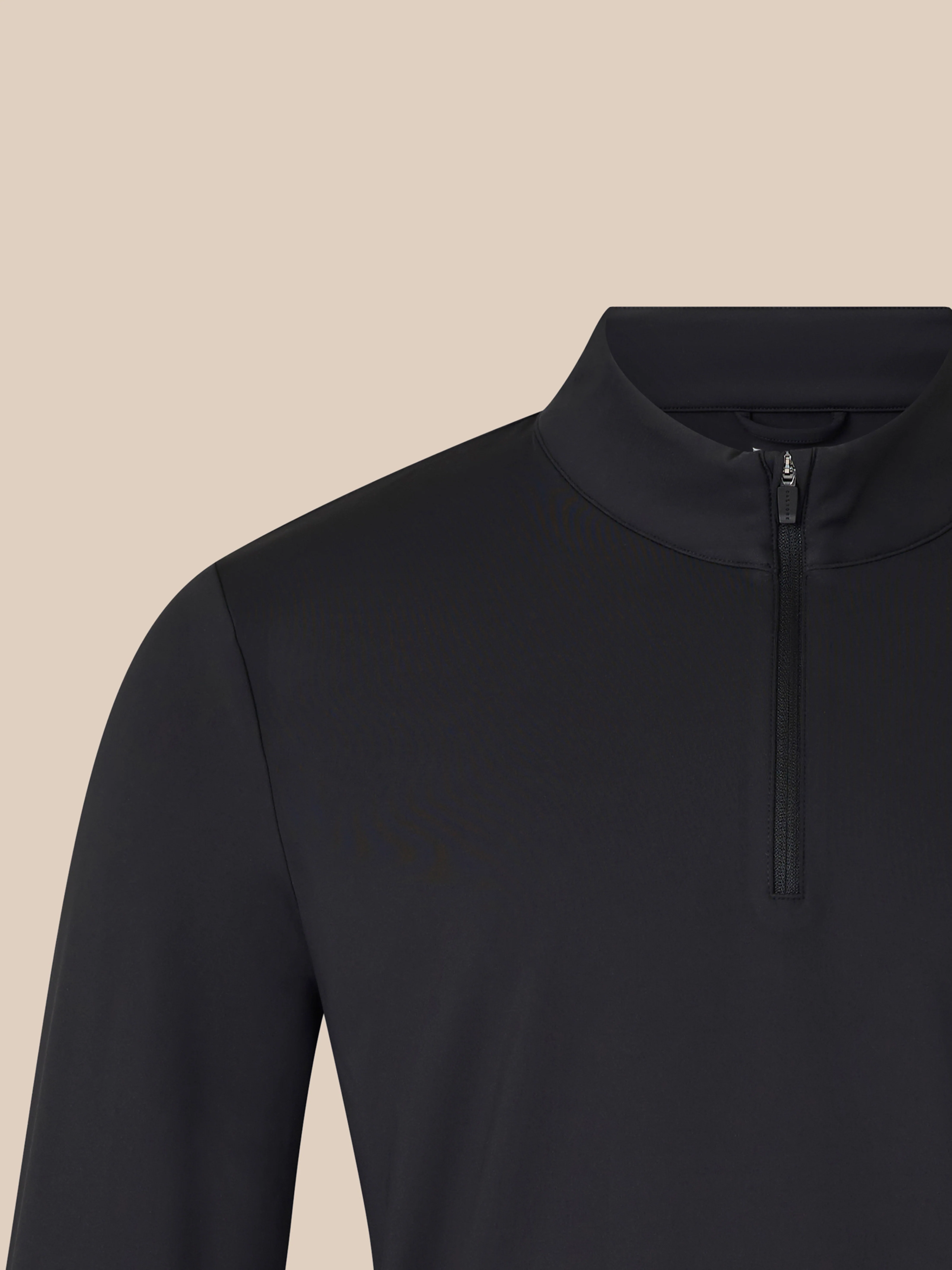 Unisex 1/4 Zip - Black/ White - Image 3