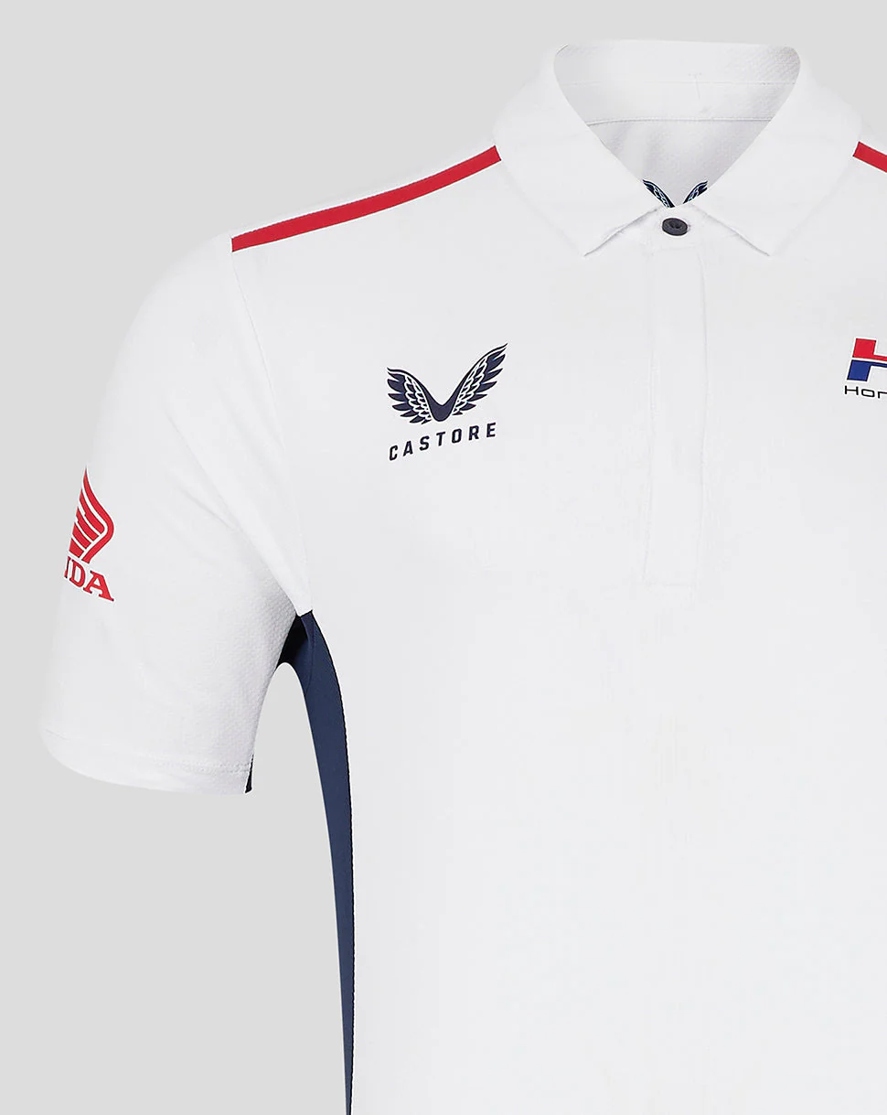 Unisex Honda Hrc Polo Shirt - White - Image 5