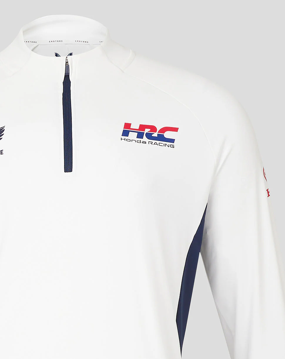 Unisex Honda Hrc Quarter Zip Top - Bright White - Image 6