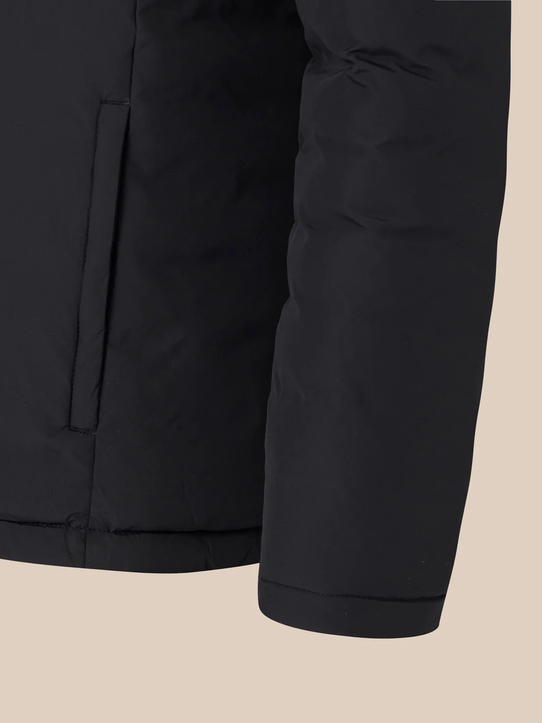 Unisex Padded Jacket - Black - Image 3