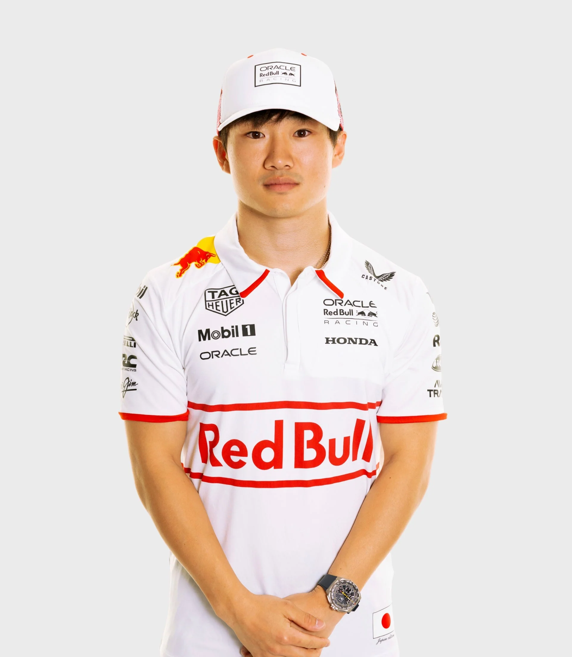 Oracle Red Bull Racing Unisex Japan Special Track Polo - White - Image 2