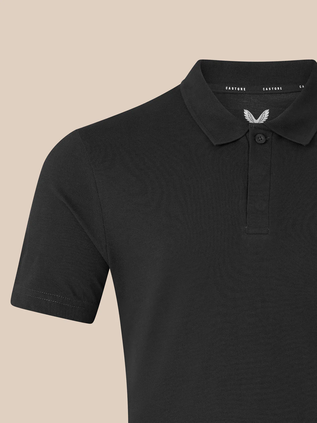 Unisex Short Sleeve Cotton Polo - Black - Image 4