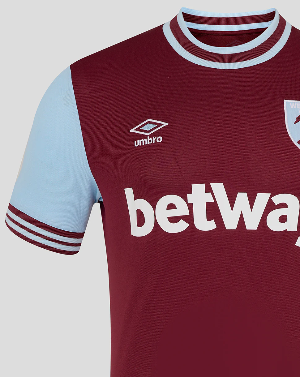 West Ham 24/25 Men's Home Jersey ss - Burgundy - Image 5