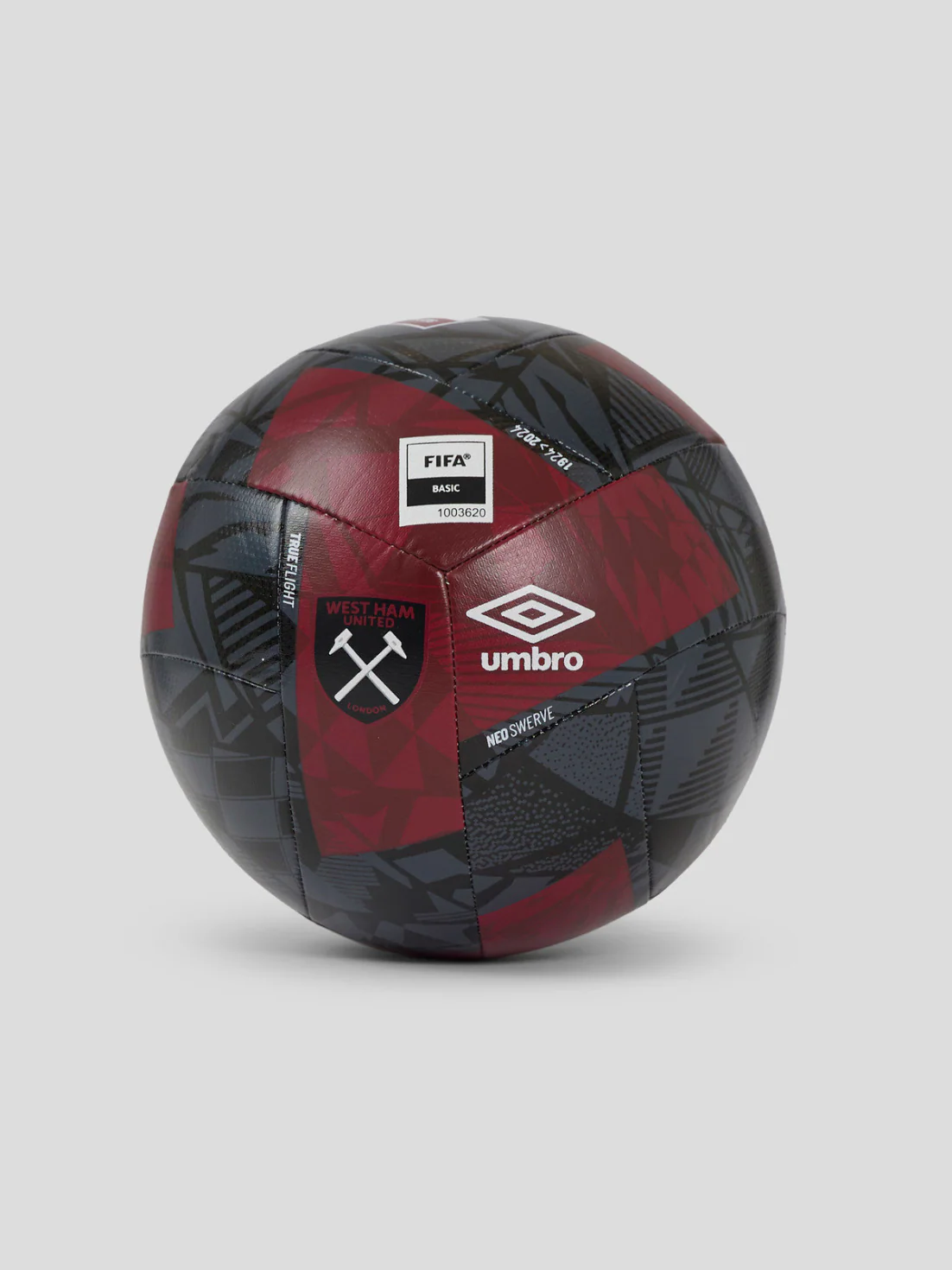 West Ham United Neo Swerve Size 5 Ball - Black