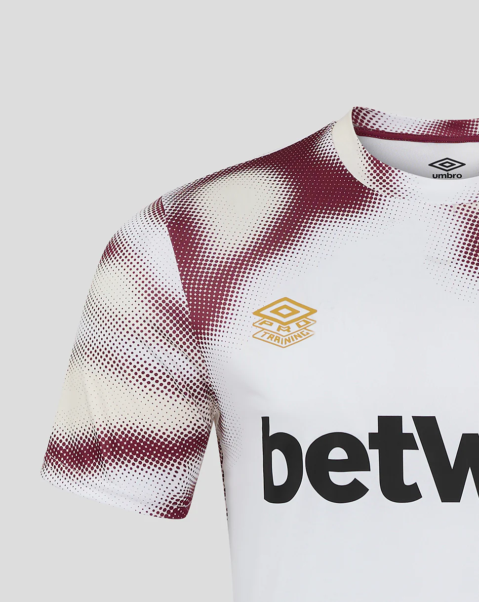 West Ham 24/25 Men's Warm Up Jersey - White - Image 4