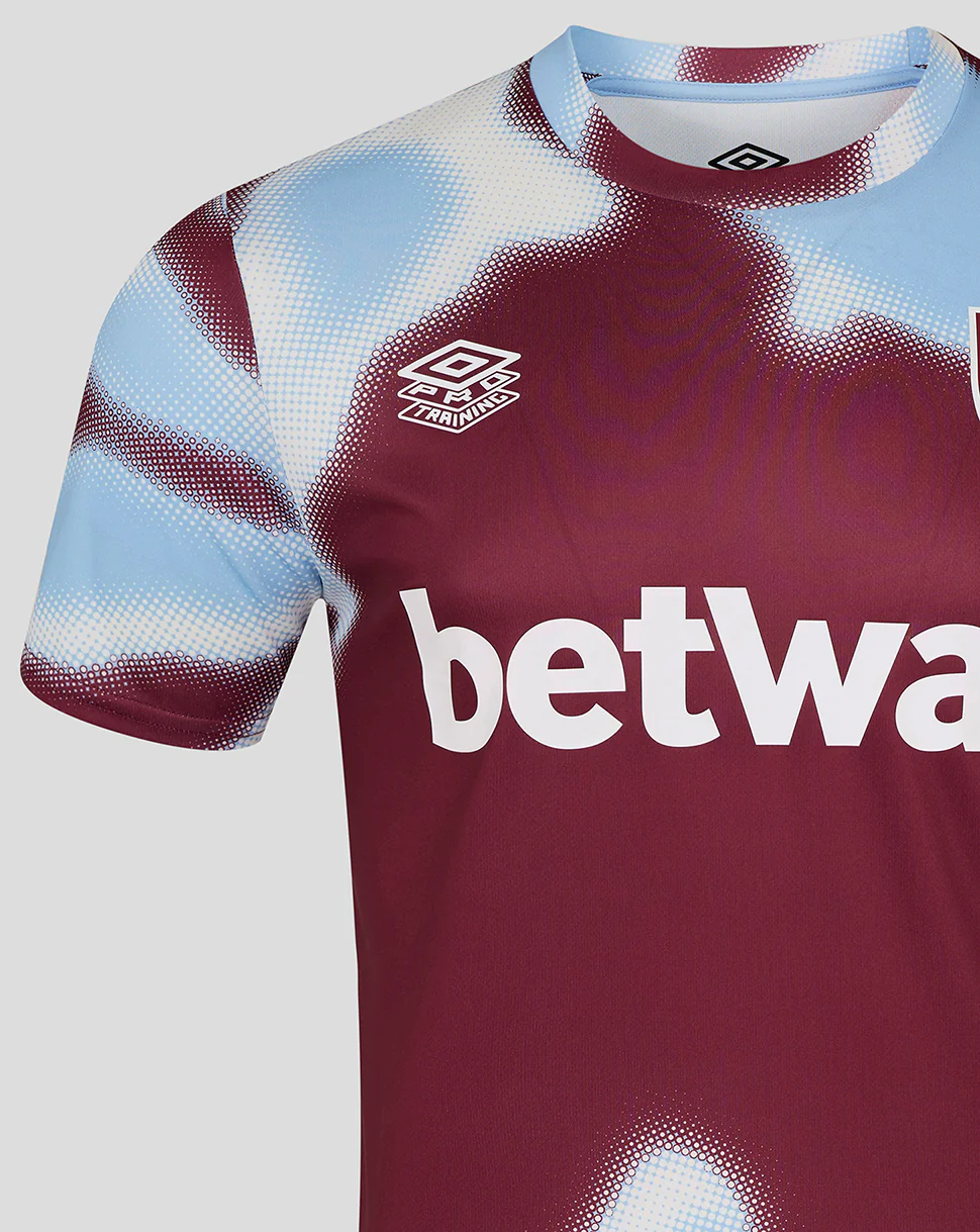 West Ham 24/25 Men's Warm Up Jersey - Burgundy - Image 3