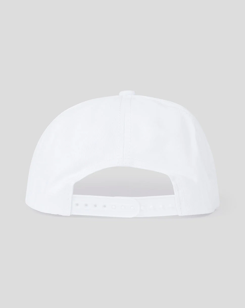 White Ecb Snapback Cap - Image 3
