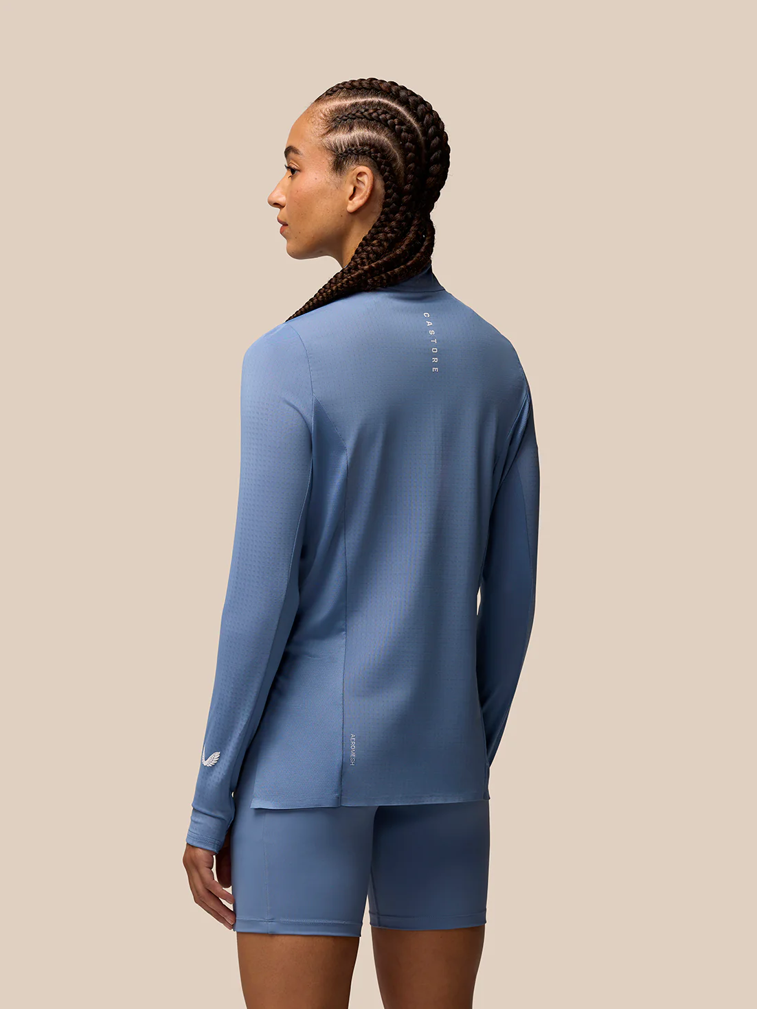 Apex Training 1/4 Zip Top- Light Blue - Image 2