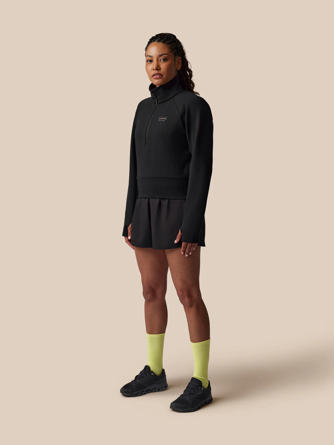 Women’s x Paul Smith Long Sleeve Technical Half Zip Top - Black - Image 4