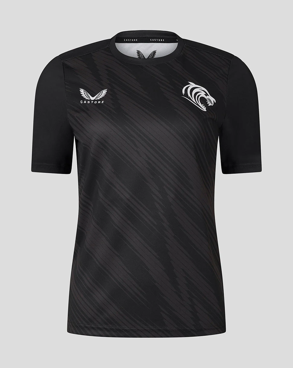 Leicester Tigers Women's 25/26 Warm Up T-Shirt - Black