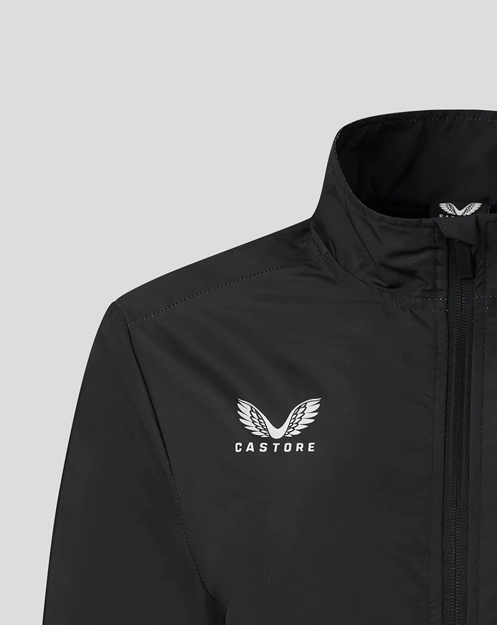 Leicester Tigers Women's 25/26 Woven Pre Match Jacket - Black - Image 2