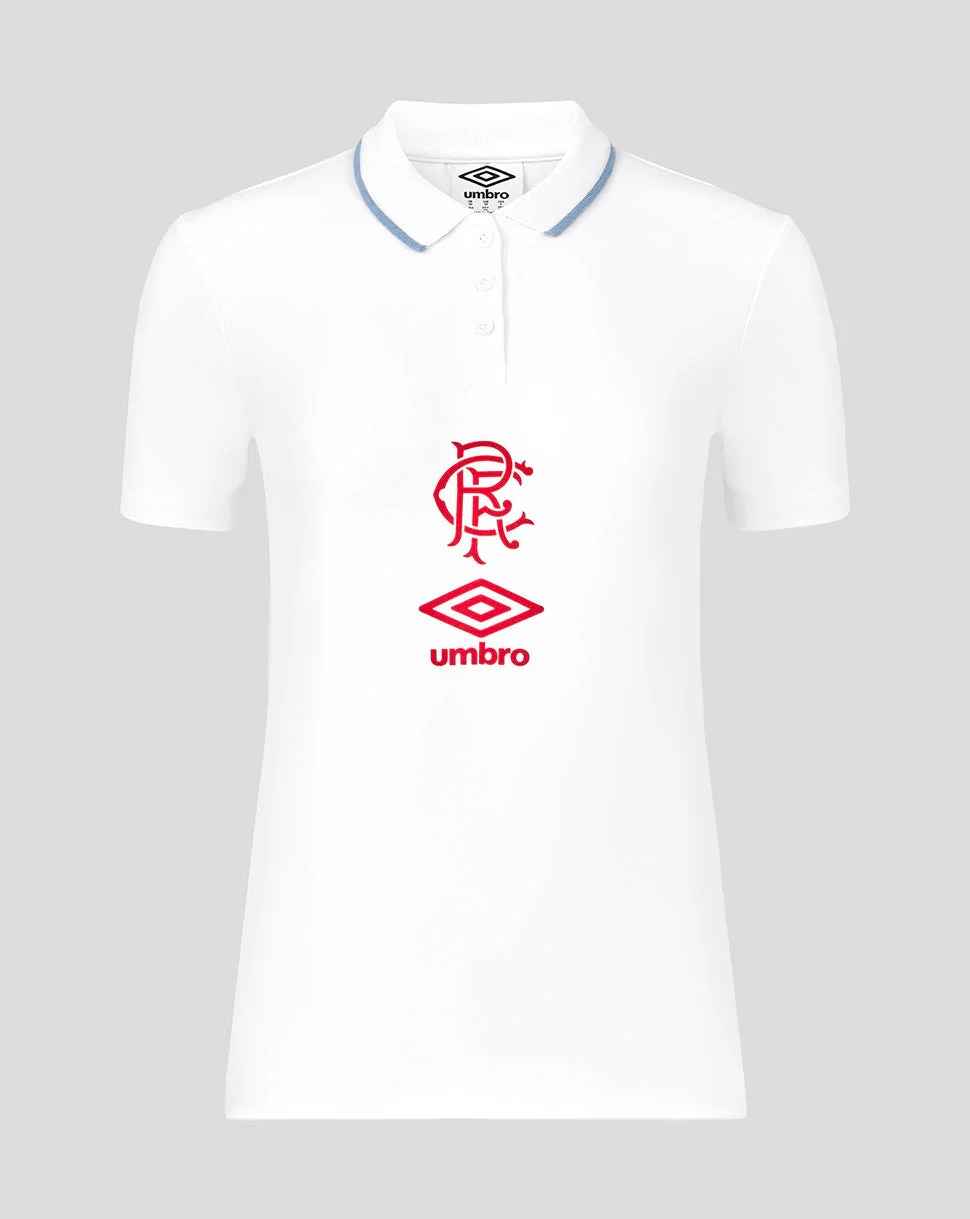 Rangers Women's 25/26 Travel Short Sleeve Polo - White