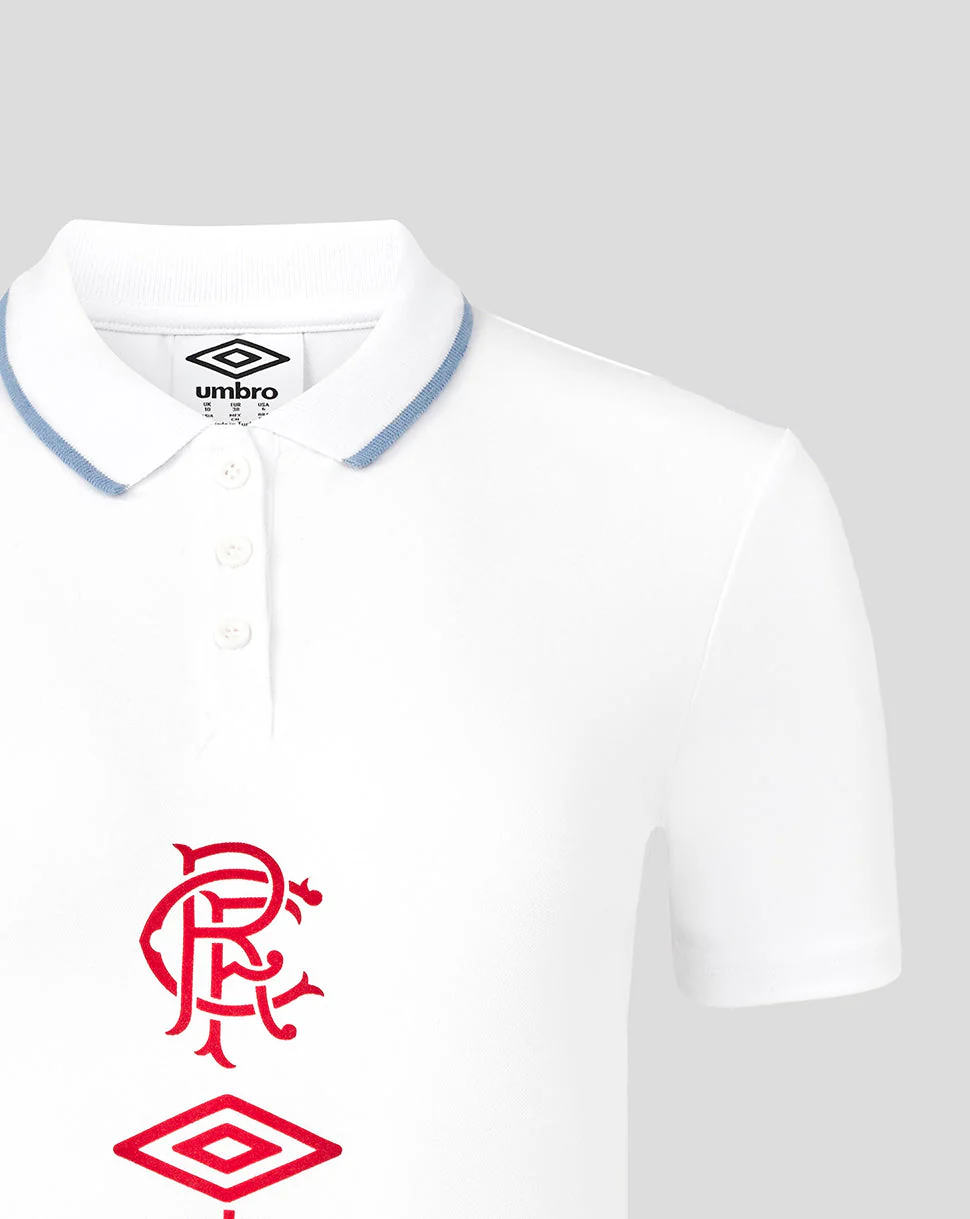 Rangers Women's 25/26 Travel Short Sleeve Polo - White - Image 3
