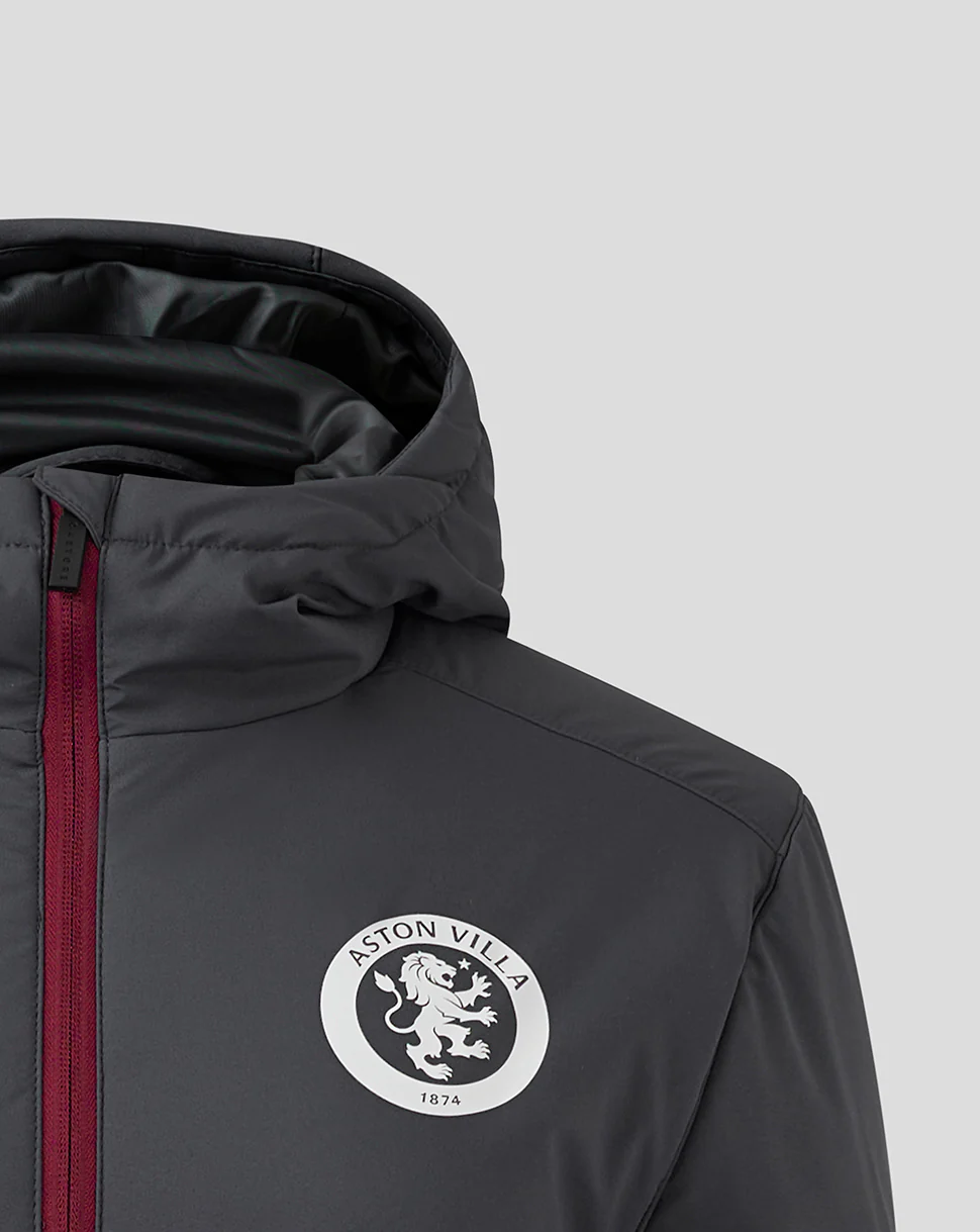 Womens Aston Villa FC Coaches Bench Jacket - Ebony / Rhododendron - Image 5