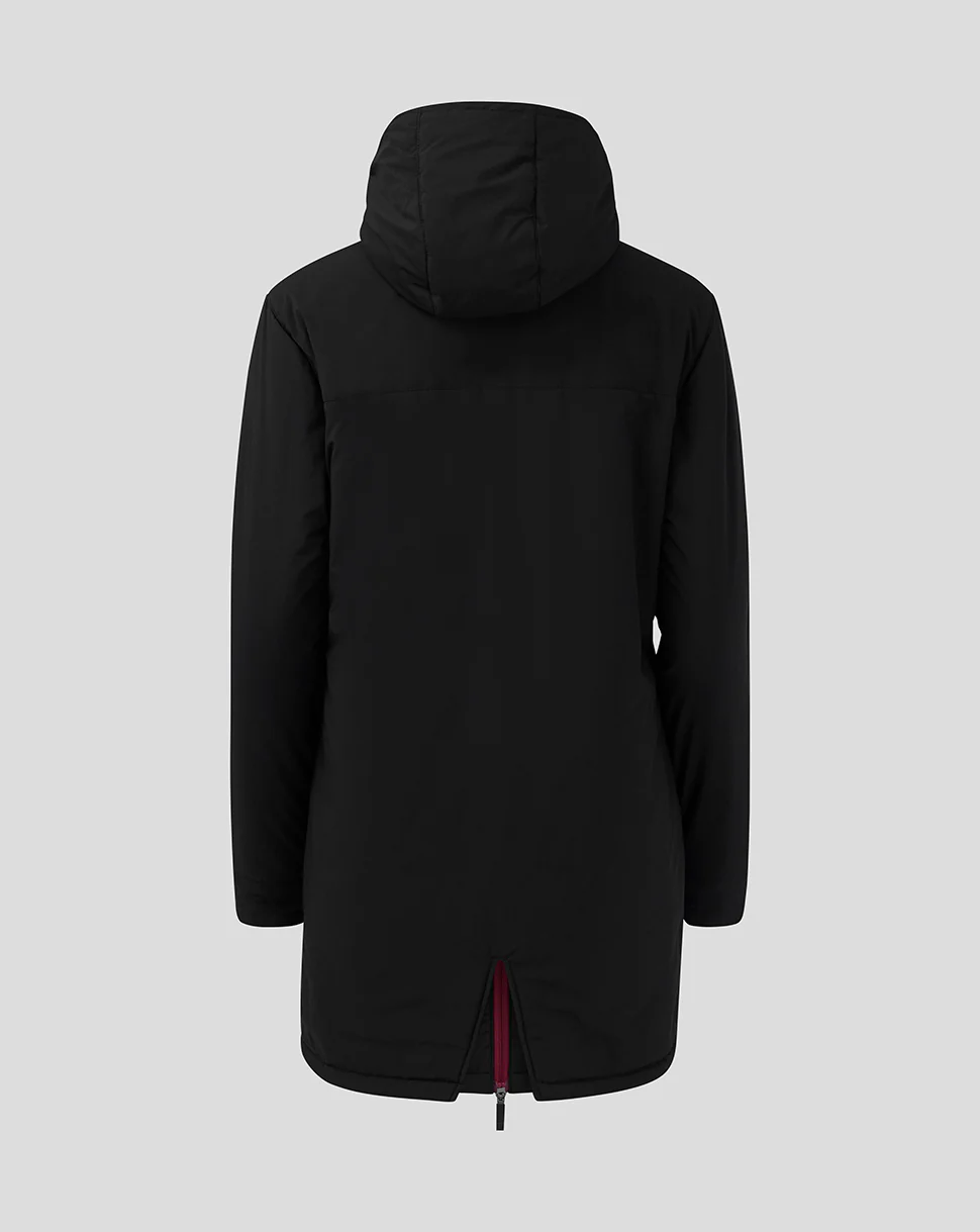 Womens Aston Villa FC Staff Long Bench Jacket - Caviar / Rhododendron - Image 2