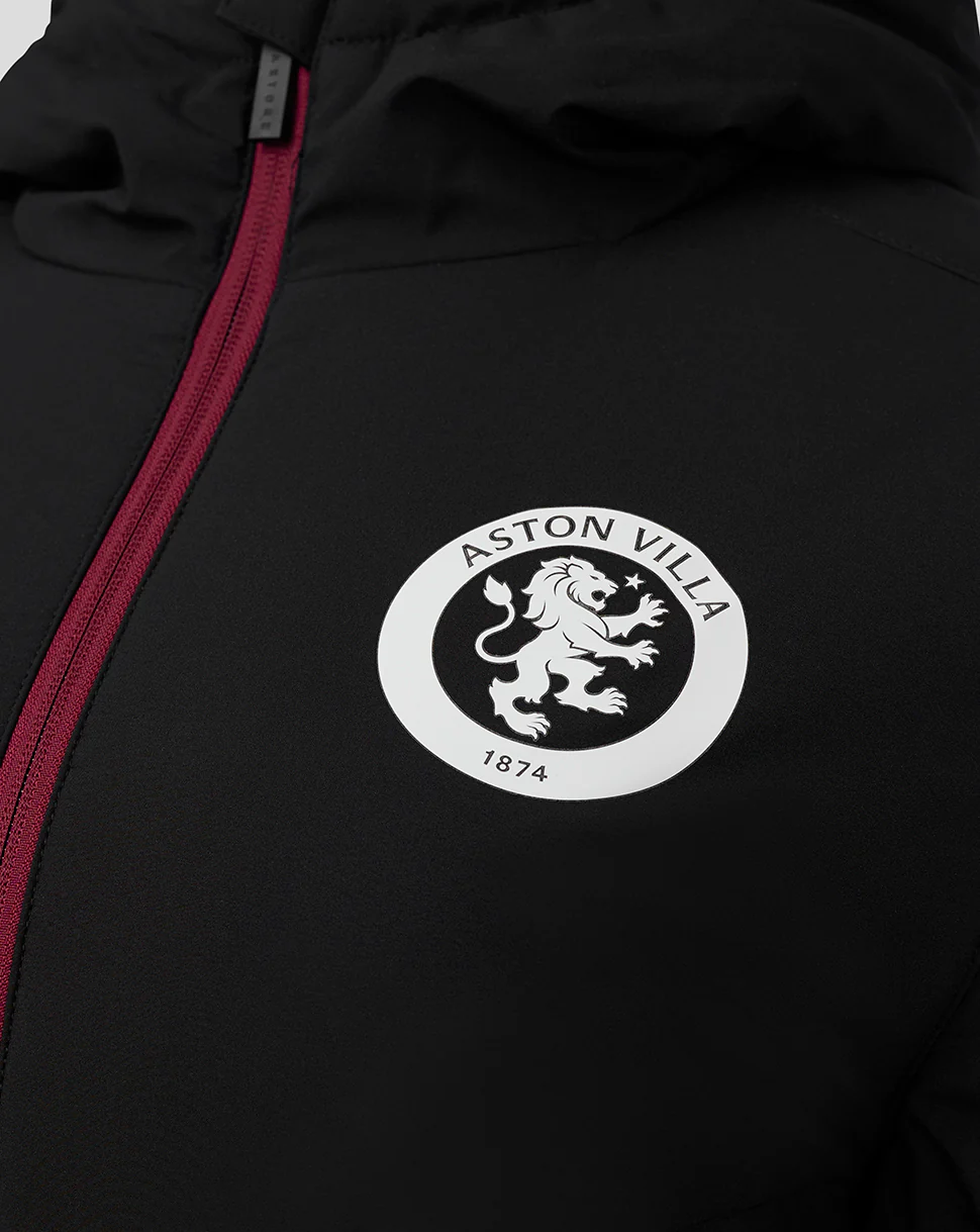 Womens Aston Villa FC Staff Long Bench Jacket - Caviar / Rhododendron - Image 5