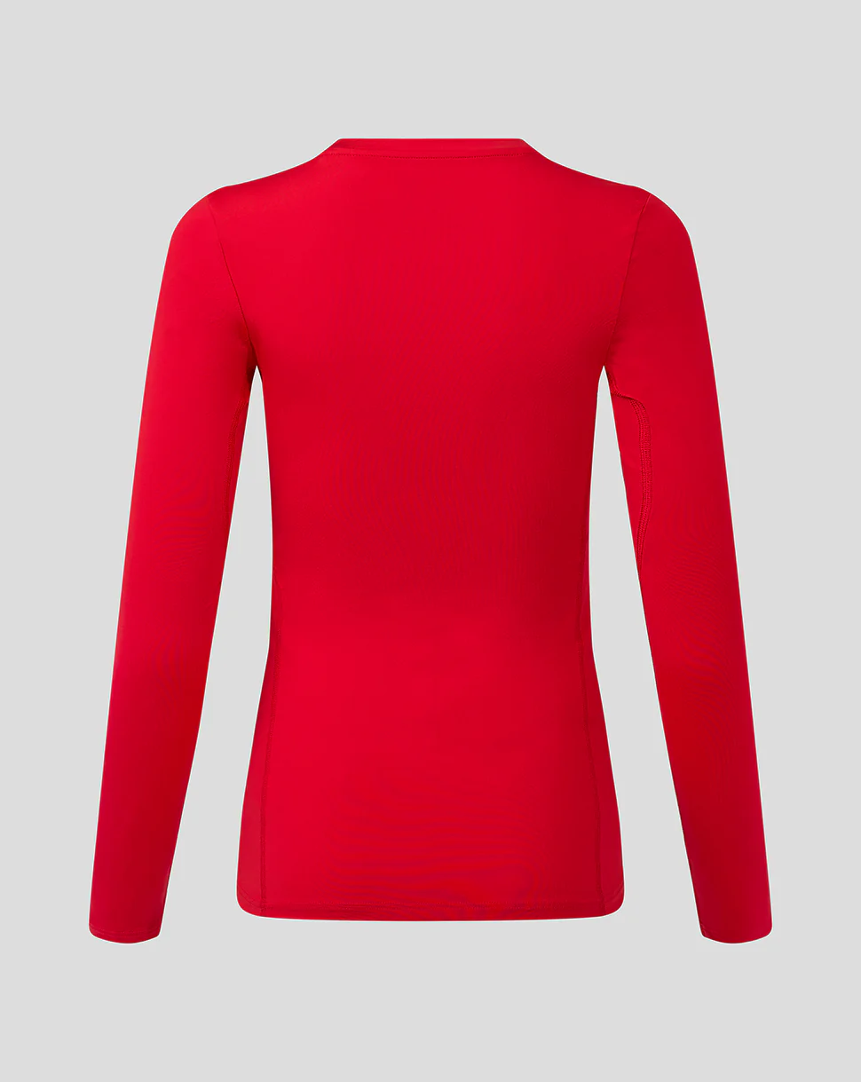 Womens Baselayer Long Sleeve Top - True Red - Image 2
