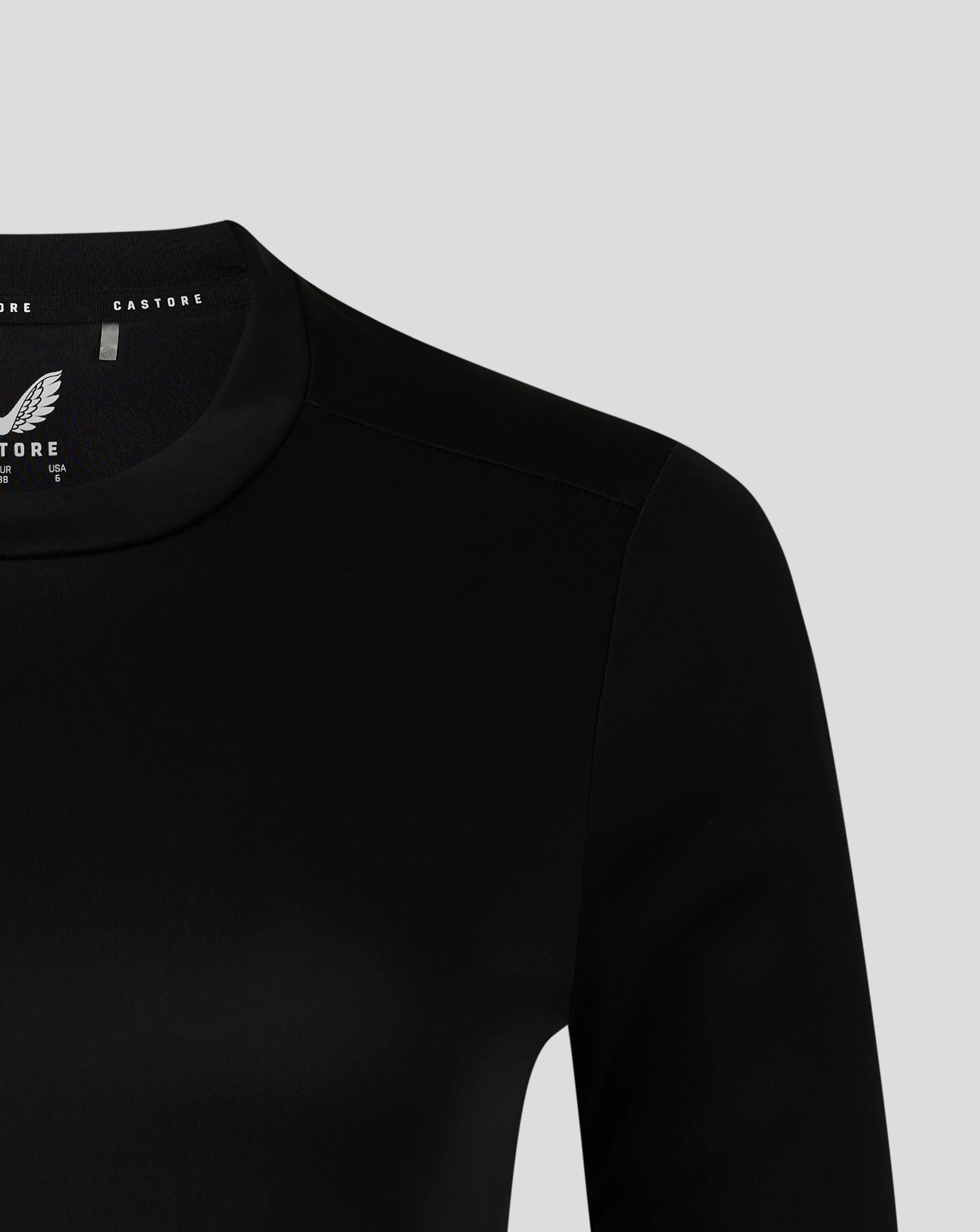 Womens Long Sleeve Performance Tee - Caviar - Image 4
