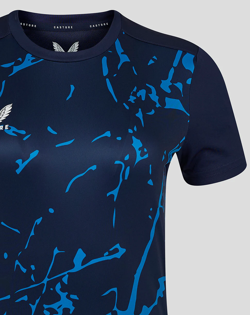 Womens Marble Performance Tee - Peacoat - Image 3
