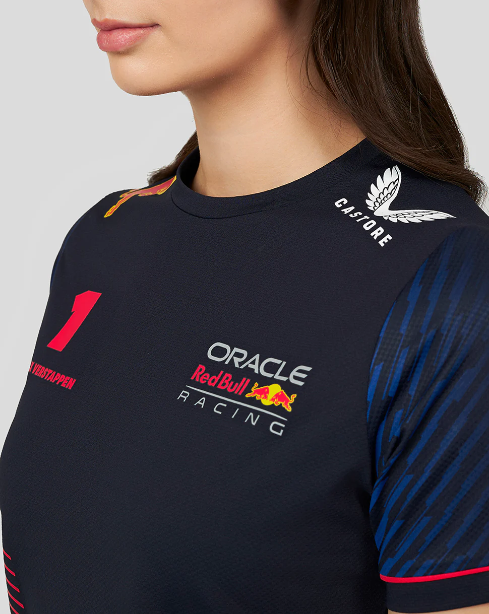 Oracle Red Bull Racing Womens T-Shirt Driver Max Verstappen - Night Sky - Image 4