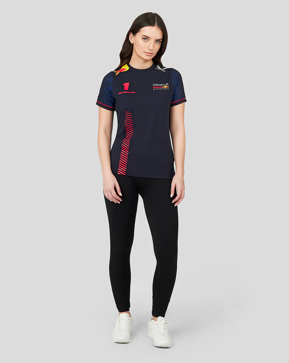 Oracle Red Bull Racing Womens T-Shirt Driver Max Verstappen - Night Sky - Image 5