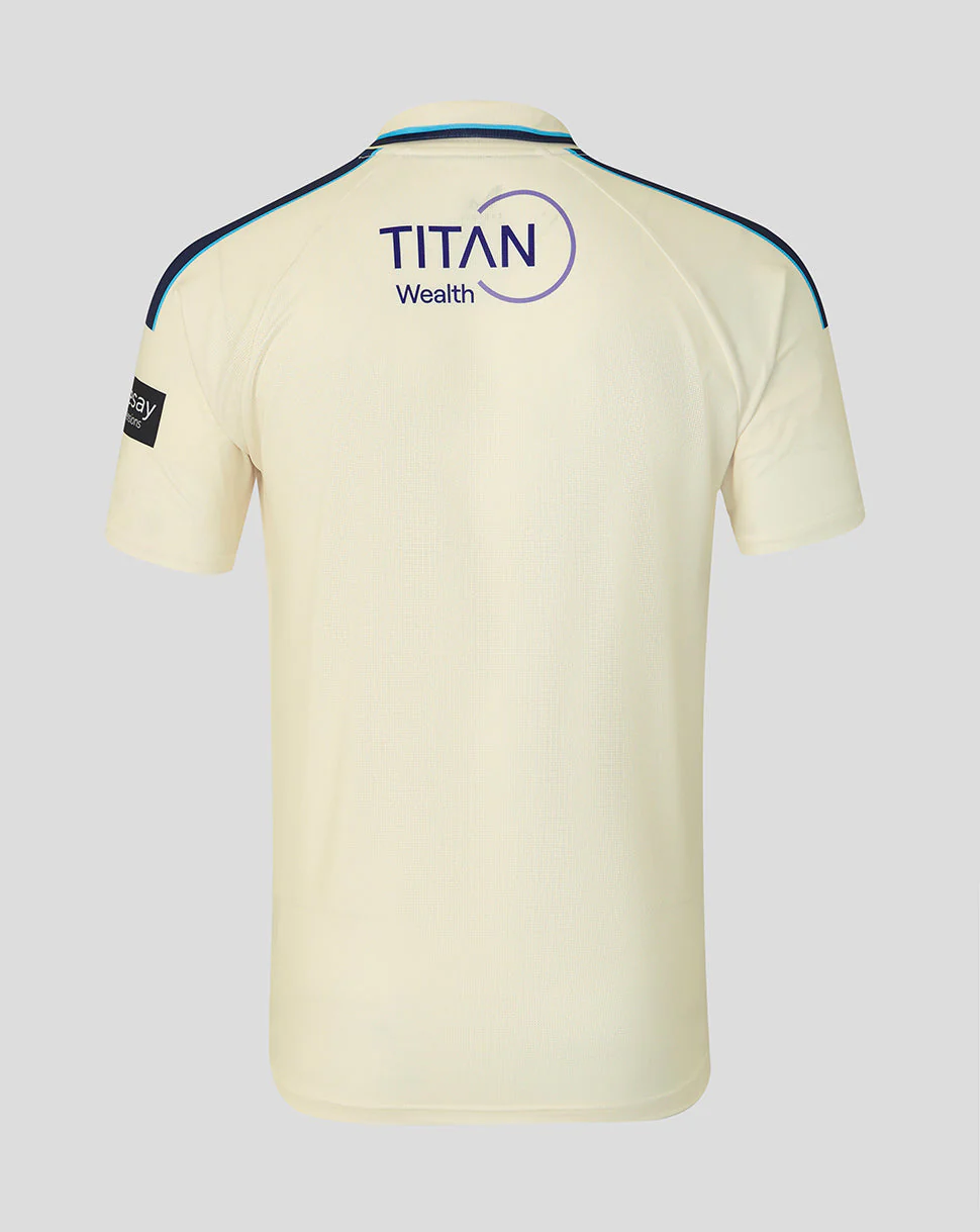 Yorkshire Cricket Men's 26/27 County Champs Short Sleeve Jersey - Cream - Image 2
