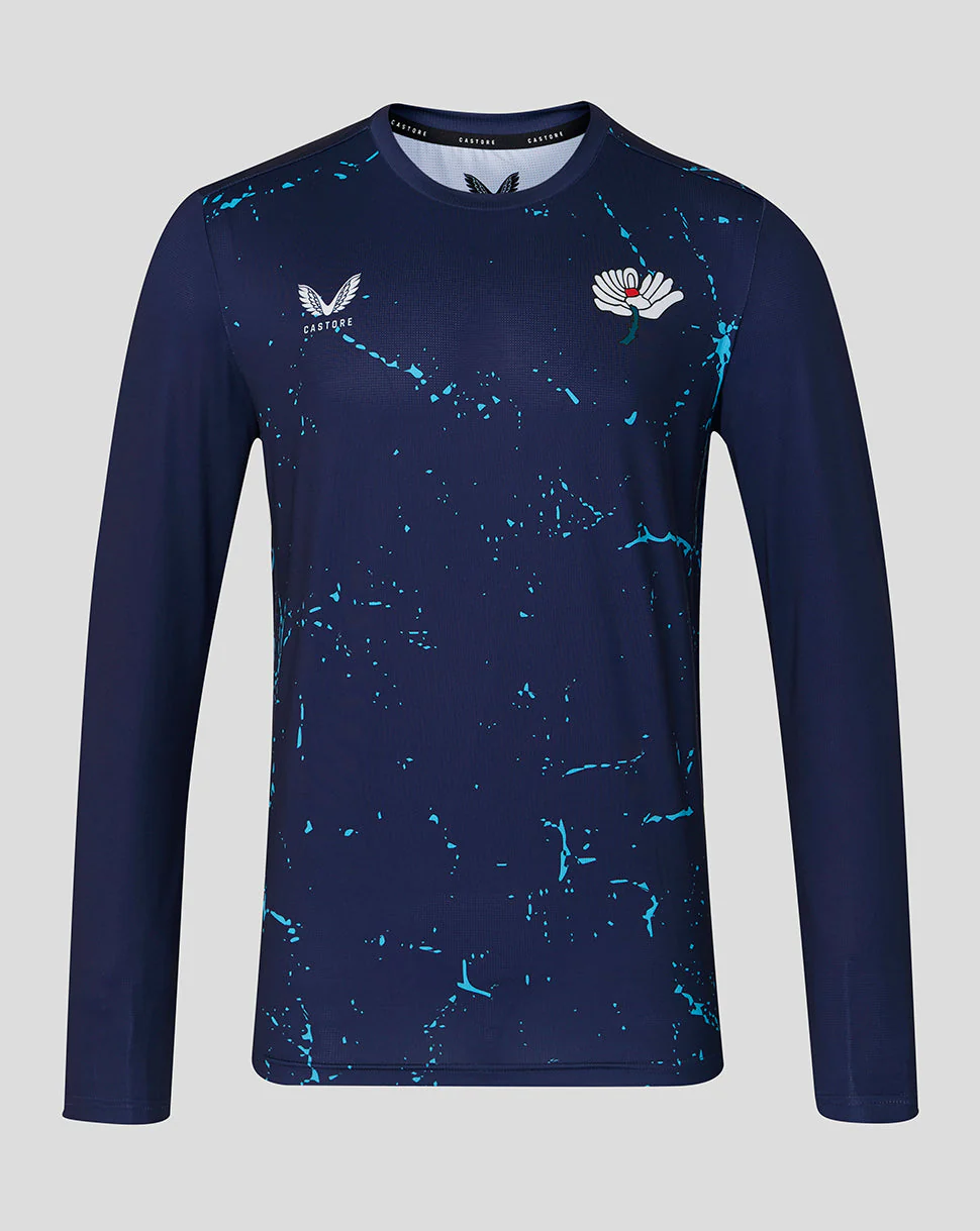 Yorkshire Cricket Men's 26/27 Long Sleeve Performance T-Shirt - Peacoat