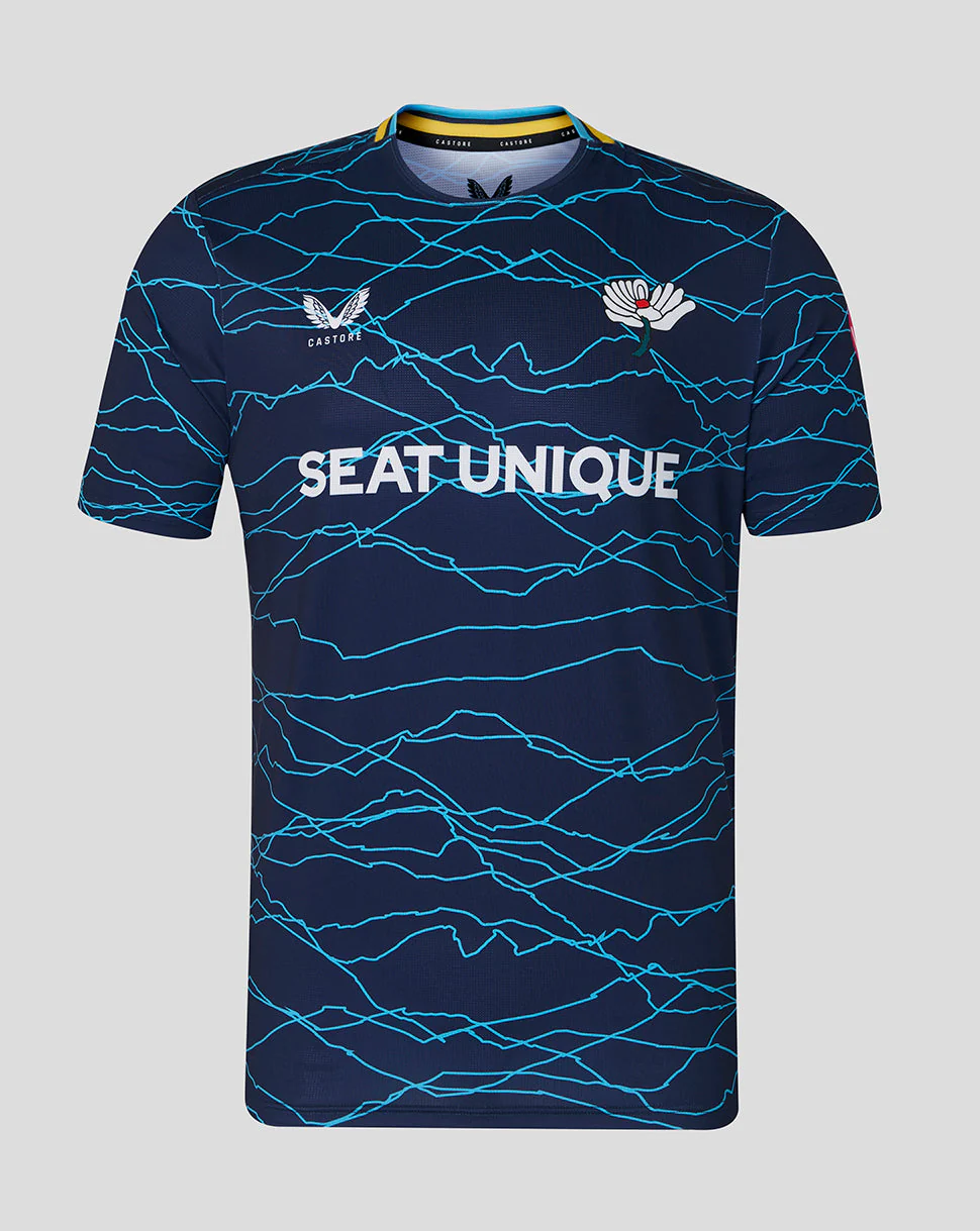 Yorkshire Cricket Men's 26/27 T20 Short Sleeve Jersey - Peacoat