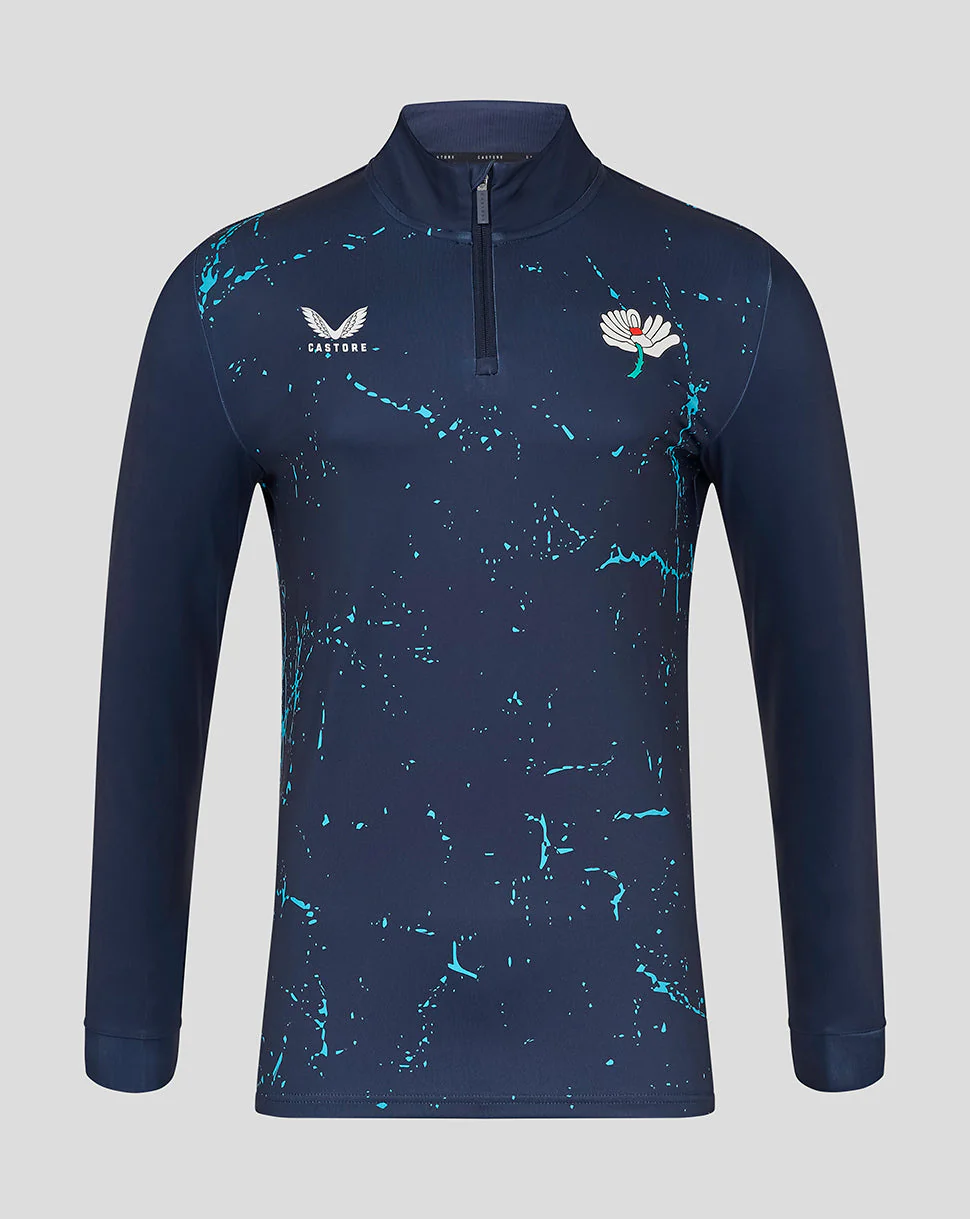 Yorkshire Cricket Men's 26/27 Graphic Performance 1/4 Zip Top