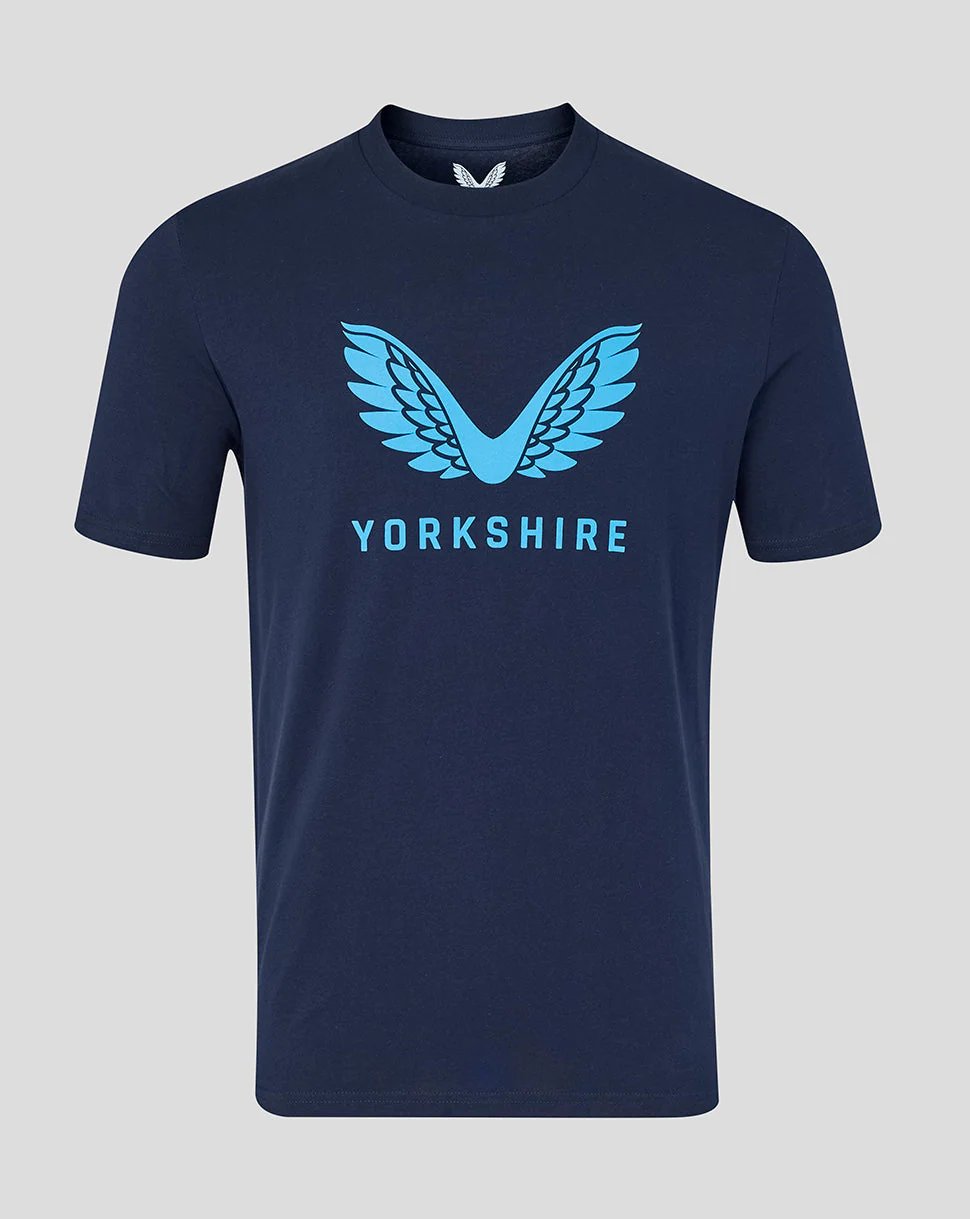 Yorkshire Cricket Unisex 26/27 T-Shirt - Navy