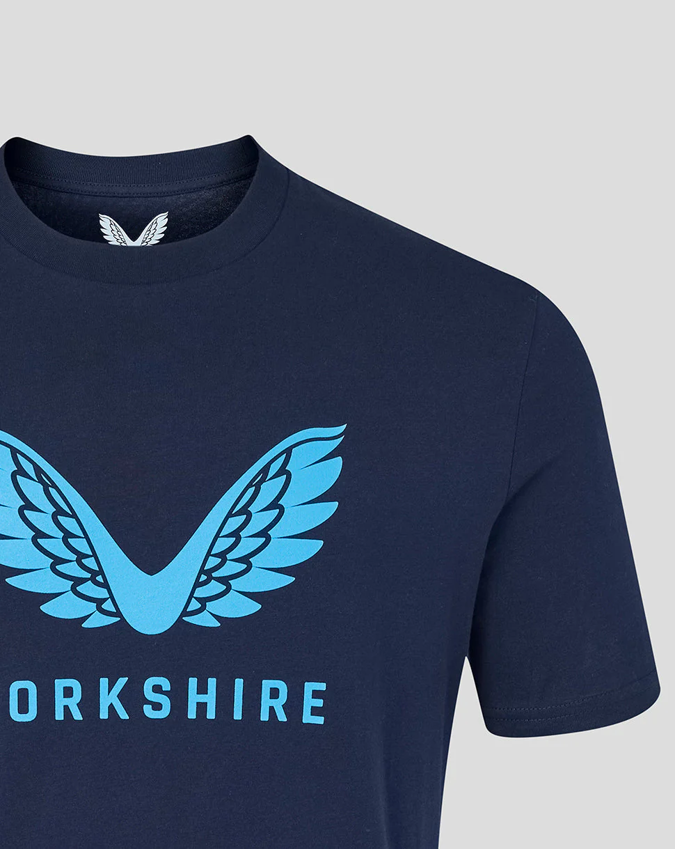 Yorkshire Cricket Unisex 26/27 T-Shirt - Navy - Image 4